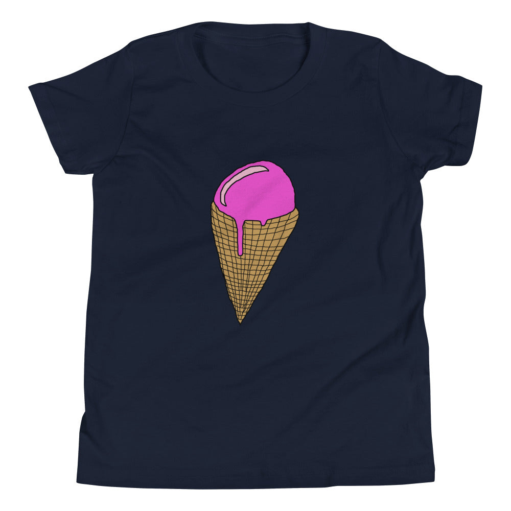 Ice Cream Cone Youth Short Sleeve T Shirt felix tees